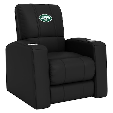 Dreamseat Home Theater Recliner with  New York Jets Primary Logo XZ418301RHTCDBLK-PSNFL21015